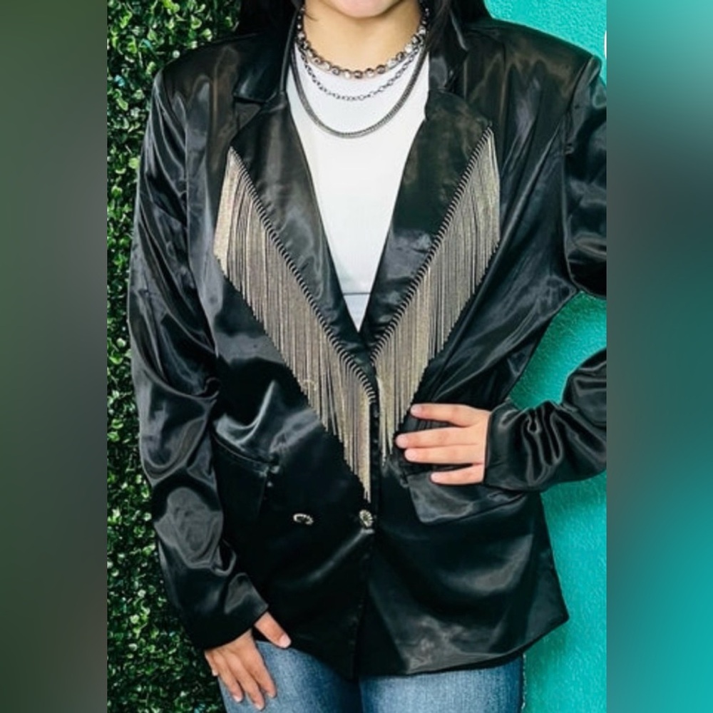Two Fly Western Fringe Tuxedo Jacket